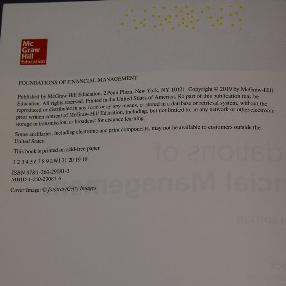 Foundations of Financial Management 17th Ed Block Hirt Text Book MBA Very Good - Picture 4 of 11
